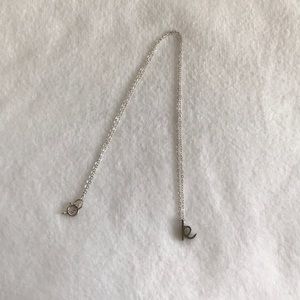 Silver initial necklace